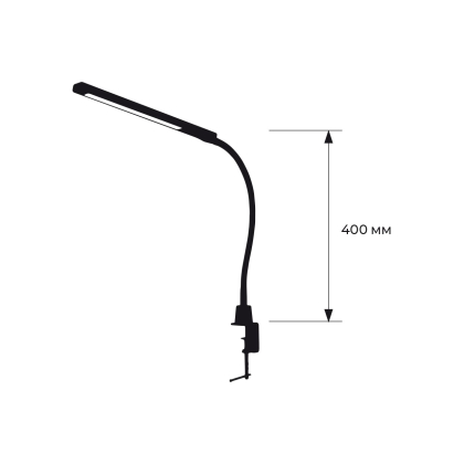 EUROLAMP LED Світильник настільний на струбцині 8W 5000K чорний, Eurolamp, LED-TLS-8W(black)