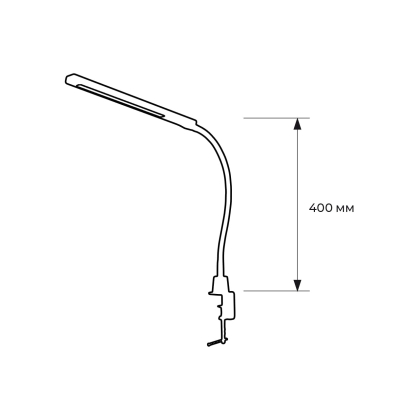 EUROLAMP LED Світильник настільний на струбцині 8W 5000K білий, Eurolamp, LED-TLS-8W(white)