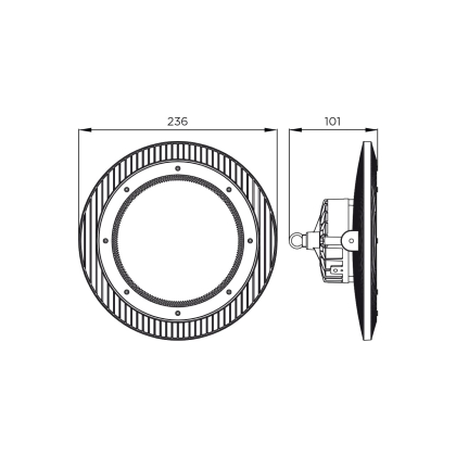 EUROLAMP LED Світильник індустріальний UFO IP65 100W 5000K, Eurolamp, LED-UFO-100/50