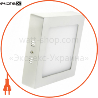 Ledex 102120 светодиодный светильник ledex, квадрат, накладной,  6w,  3000к тепло белый, матовое стекло, напряжение: ac100-265v, алюминий