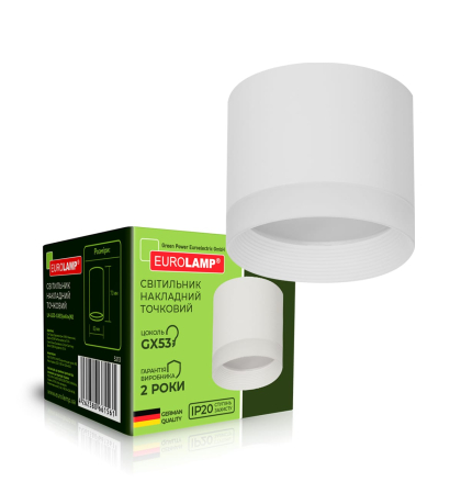 EUROLAMP LED Світильник точковий для ламп GX53 білий N2, Eurolamp, LH-LED-GX53(white)N2