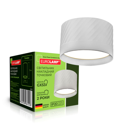 EUROLAMP LED Світильник точковий для ламп GX53 білий N4, Eurolamp, LH-LED-GX53(white)N4