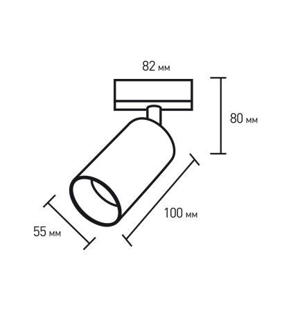 EUROLAMP Світильник трековий для ламп 1*30Вт GU10 білий, Eurolamp, LHT-LED-GU10(white)