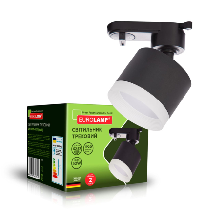 EUROLAMP Світильник трековий для ламп GX53 чорний, Eurolamp, LHT-LED-GX53(black)