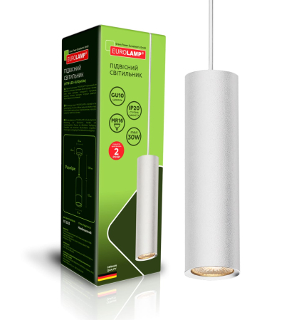 EUROLAMP Світильник трековий підвісний для ламп 1*30Вт GU10 білий, Eurolamp, LHTW-LED-GU10(white)