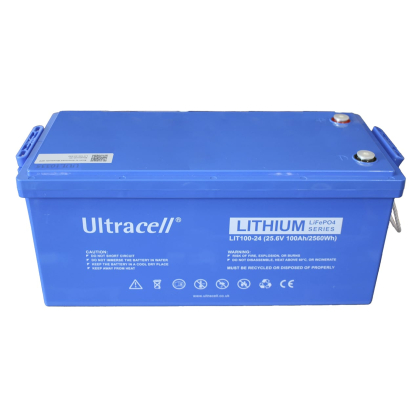 Ultracell LiFePO4 Акумулятор літій-залізо-фосфатний 25.6V 100Ah Grade A BLUETOOTH, Ultracell, LIT100-24-BLUETOOTH
