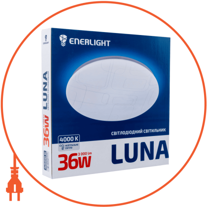Cвітильник стельовий ENERLIGHT LUNA 36Вт 4000К, Enerlight, LUNA36SMD80N
