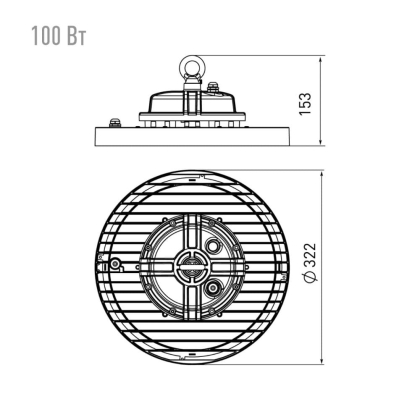 Підвісний промисловий світлодіодний світильник MAXUS ASSISTANCE HIGHBAY BASIC 150W 850 IP65 BL 02, Maxus, MAHB-BSC-150-BL-02