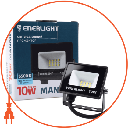 Прожектор ENERLIGHT MANGUST 10Вт 6500K, Enerlight, MANGUST10SMD80С