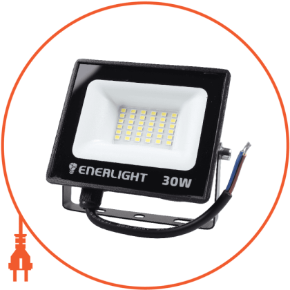 Прожектор ENERLIGHT MANGUST 30Вт 6500K, Enerlight, MANGUST30SMD80С