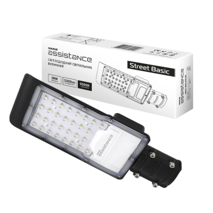 Світильник вуличний Maxus assistance Street Basic 30W 850 GR, Maxus, MAST-BSC-030-GR