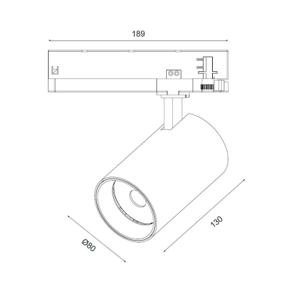 Трековий світильник Maxus assistance Track light C 28W 90CRI 4000K 24DEG 3-Phase Black, Maxus, MATLC-28940-024D3P-B