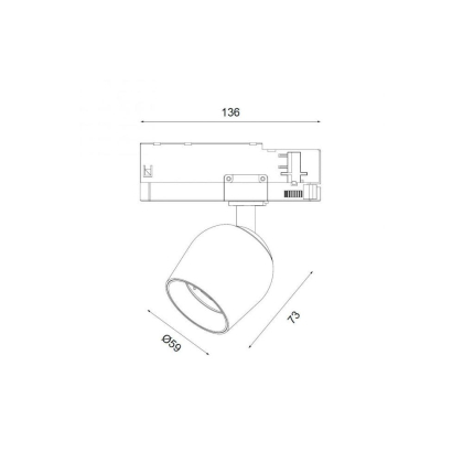 Трековий світильник Maxus assistance Track light Tulip 10W 90CRI 4000K 24DEG 3-Phase Black, Maxus, MATLT-10940-024D3P-B