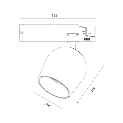 Трековий світильник Maxus assistance Track light Tulip 28W 90CRI 4000K 38DEG 3-Phase White, Maxus, MATLT-28940-038D3P-W