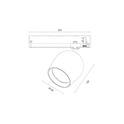 Трековий світильник Maxus assistance Track light Tulip 36W 90CRI 4000K 38DEG 3-Phase White, Maxus, MATLT-36940-038D3P-W