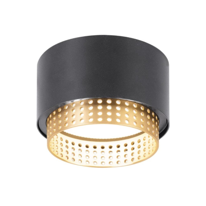 Світильник точковий накладний-врізний без лампи MAXUS Design Downlight Base GX53 Black Golden 2in1, Maxus, MAX-D-GX53-BG
