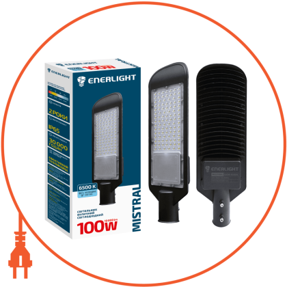 Світильник вуличний ENERLIGHT MISTRAL 100Вт 6500K, Enerlight, MISTRAL100SMD100C