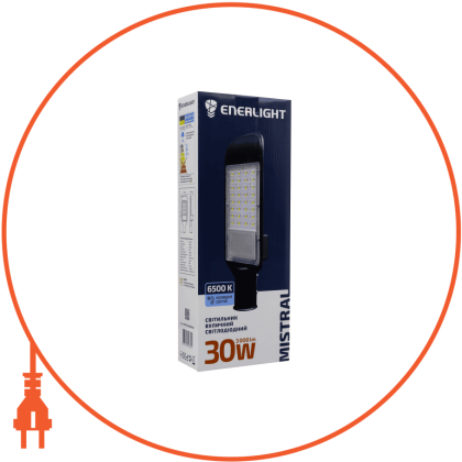 Світильник вуличний ENERLIGHT MISTRAL 30Вт 6500K, Enerlight, MISTRAL30SMD100C