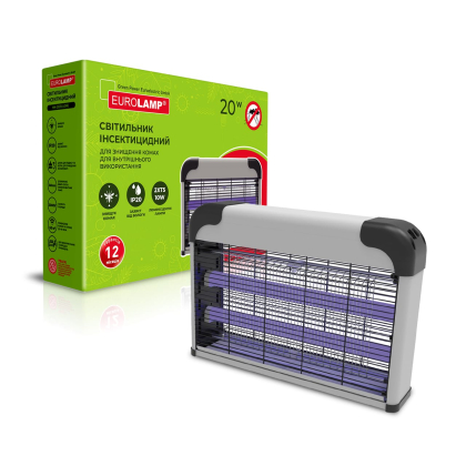 EUROLAMP Світильник для знищення комах для внутрішнього використання 20W 220V IP20, Eurolamp, MK-20(FLUOR)