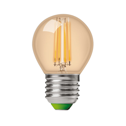 LED Лампа EUROLAMP філамент “Шар” 5W-E27-3000K “1+1”, Eurolamp, MLP-LED-G45-05273(Amber)