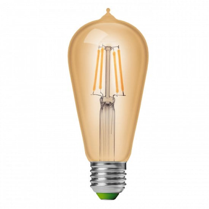 LED Лампа EUROLAMP філамент ST64 7W-E27-4000K-(deco) “1 + 1”, Eurolamp, MLP-LED-ST64-07274(Amber)