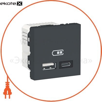 Schneider NU301854 nu301854 подвійна usb розетка a+c антр