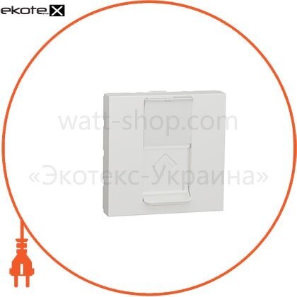Розетка комп'ютерна RJ45, одинарна категорія 5, STP, 2 модуля білий, Schneider, NU341318