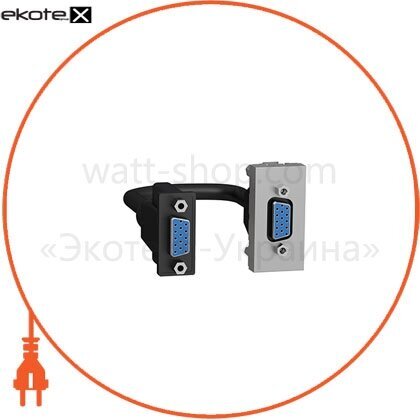 Розетка HD15 female (VGA) 1 модуль алюміній, Schneider, NU343230