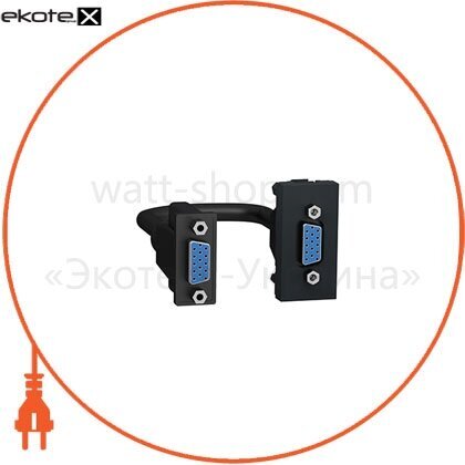 Розетка HD15 female (VGA) 1 модуль антрацит, Schneider, NU343254
