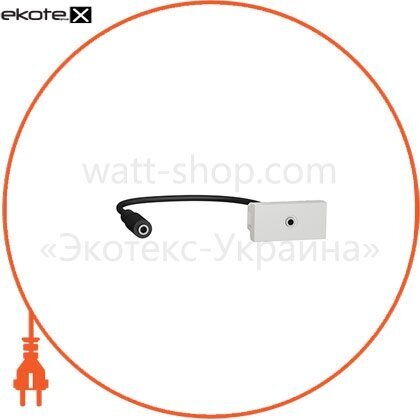 Розетка Minijack 1 модуль білий, Schneider, NU343318