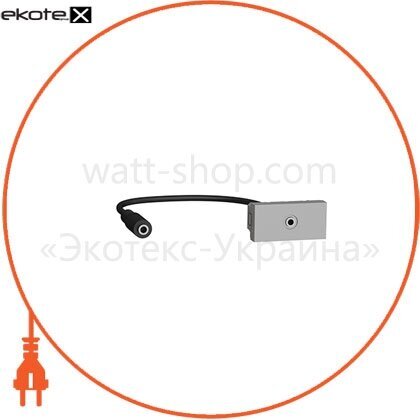 Розетка Minijack 1 модуль алюміній, Schneider, NU343330