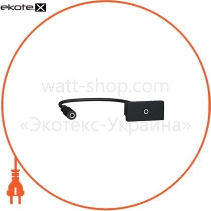 Розетка Minijack 1 модуль антрацит, Schneider, NU343354