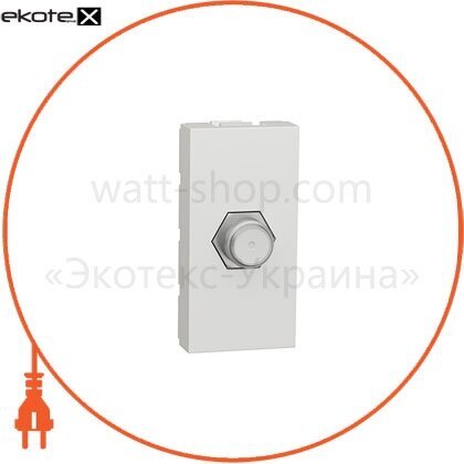 Розетка Coaxial F-type, 1 модуль білий, Schneider, NU346818