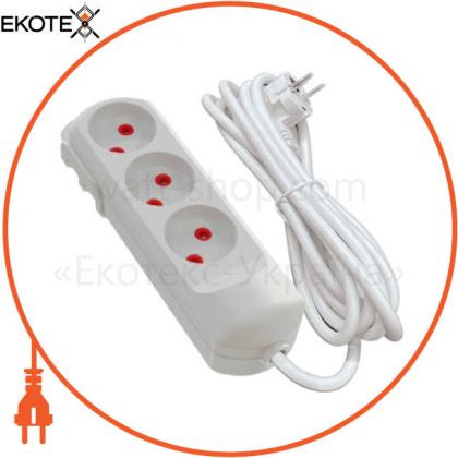 Подовжувач_NEOMAX_NX500305 3/5 м _без заземлення, Delux, 90020970
