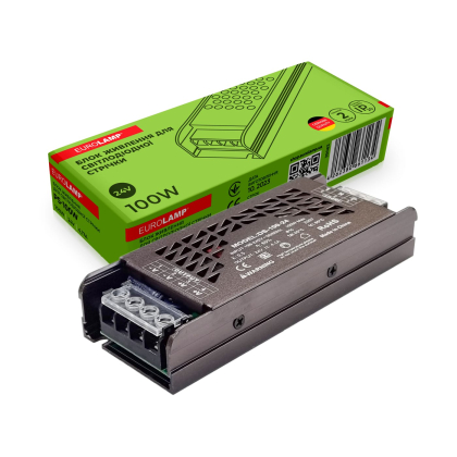 EUROLAMP Блок живлення для світлодіодної стрічки 100W 24V 4,17A, Eurolamp, PS-100W