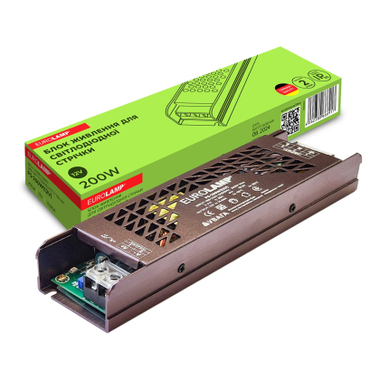 Блок живлення для світлодіодної стрічки 200W 12V 16,66A EUROLAMP, Eurolamp, PS-200W(12V)