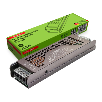 EUROLAMP Блок живлення для світлодіодної стрічки 300W 24V 2,5A, Eurolamp, PS-300W