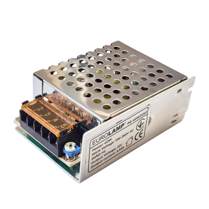 Блок живлення для світлодіодної стрічки 40W 12V 3,33A EUROLAMP, Eurolamp, PS-40W(12V)