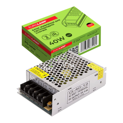 EUROLAMP Блок живлення для світлодіодної стрічки 40W 24V 2,5A, Eurolamp, PS-40W