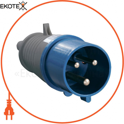 Вилка переносна ССІ-023 2P+PE 32А 200-250В IP44 IEK, IEK, PSR01-032-3
