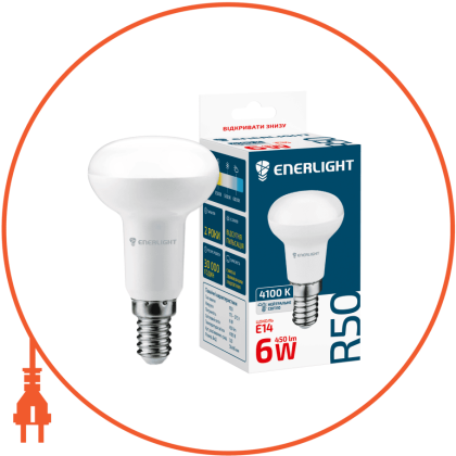 Лампа світлодіодна ENERLIGHT R50 6Вт 4100K E14, Enerlight, R50E146SMDNFR
