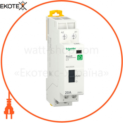 Контактор RESI9 1P + N 20A 2NO ~ 230В / 50Гц, Schneider, R9C20220