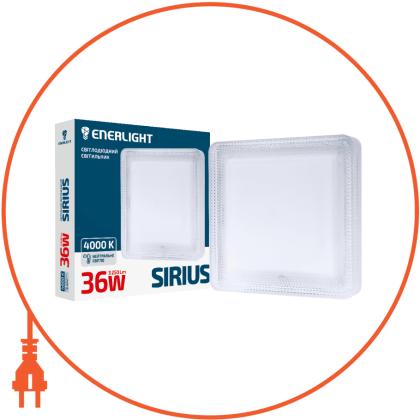 Світильник стельовий світлодіодний ENERLIGHT SIRIUS 36Вт 4000К, Enerlight, SIRIUS36SMD90N
