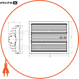 Світильник LED Кедр(АЗС) LE - 0513 150W вбудований, Ledeffect, LE-СВП-22-150-0513-65Х