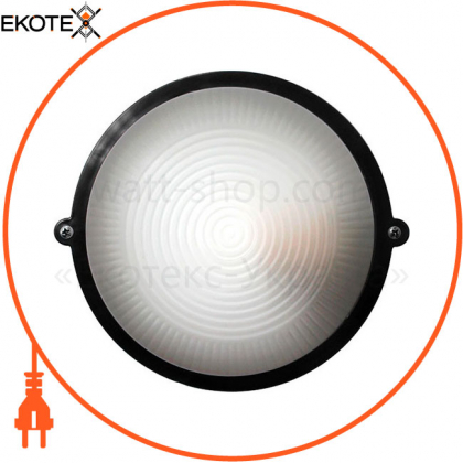 Світильник НПП-65 коло черн опал.ПС-1002-11-0 / 1LED-12w, Ecostrum, 72037