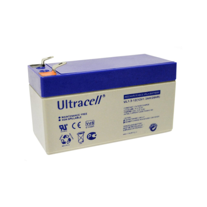 Ultracell Акумулятор AGM 12V 1.3Ah, Ultracell, UL1.3-12