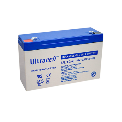 Ultracell Акумулятор AGM 6V 12Ah, Ultracell, UL12-6