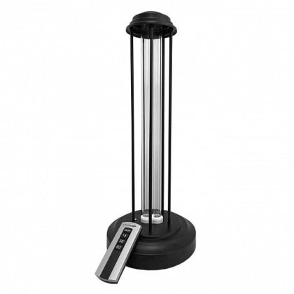 Лампа EUROLAMP бактерицидна безозонова на металевій підставці 38W black, Eurolamp, UVMB-38(black)