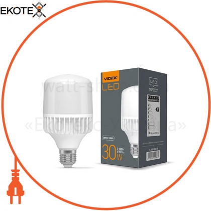 LED лампа VIDEX A80 30W E27 6000K 220V, Videx, 23537