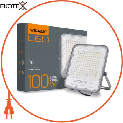 LED прожектор VIDEX PREMIUM 100W 5000K 220V Gray